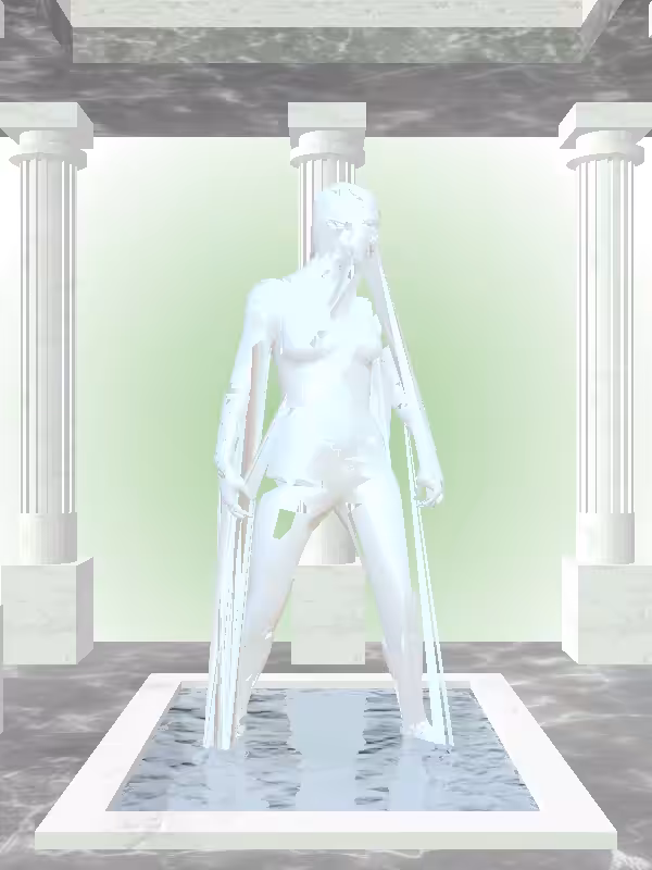 HeavenComputer: The Shooter Light Blue Woman #4131