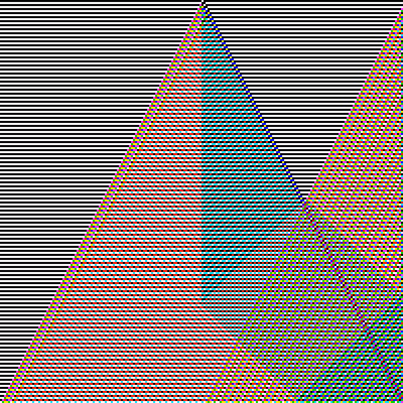 RGB Elementary Cellular Automaton #340