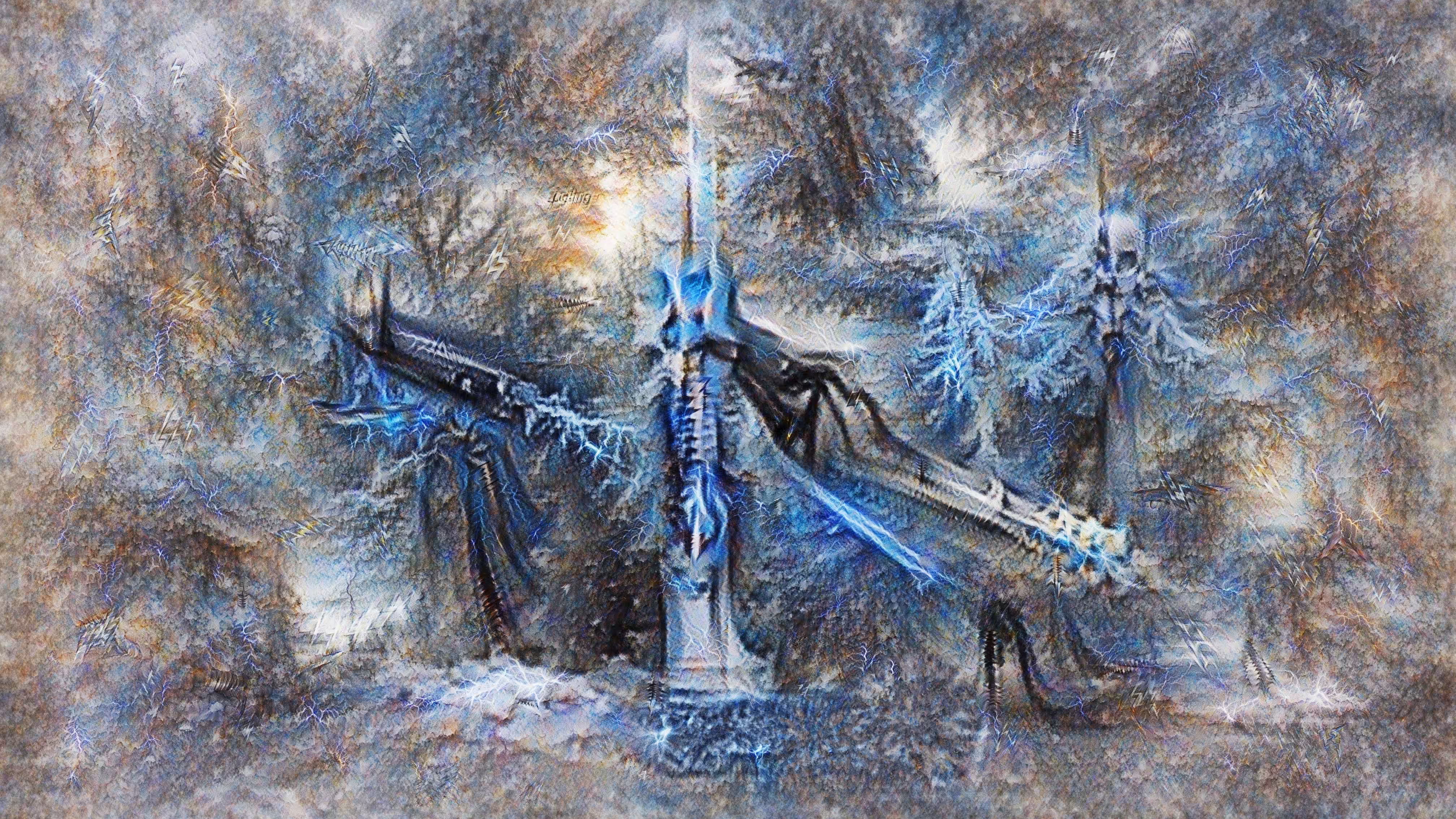 E3: Creature Who Manipulates Lightening in Winter Forest