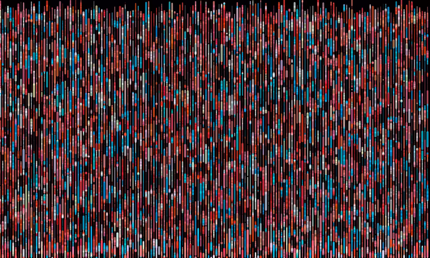 a vertical polyline dance