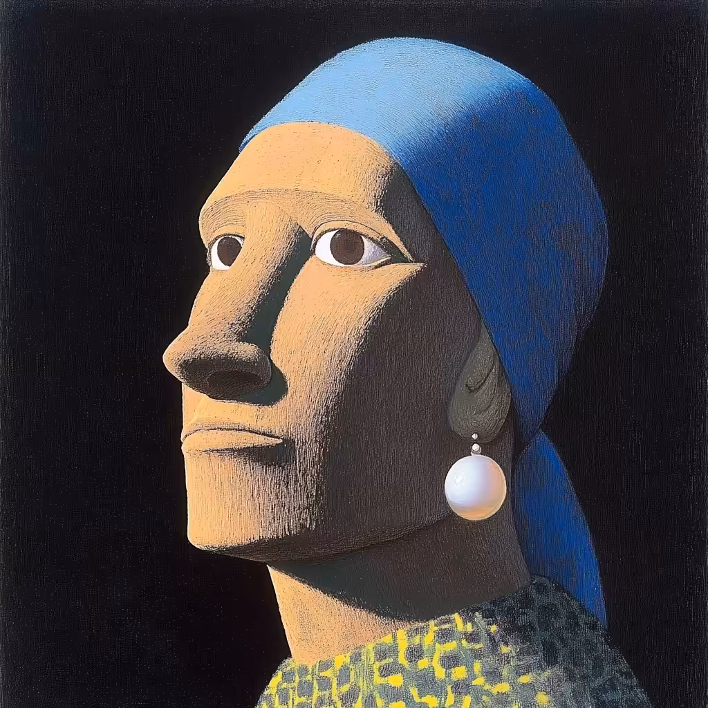 Moai with a Pearl Earring