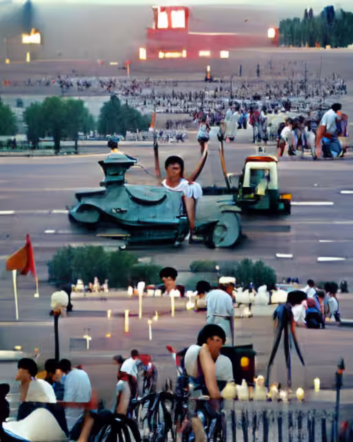 Tiananmen Square at 4th of June 1989 , Beijing (pixray_genesis)