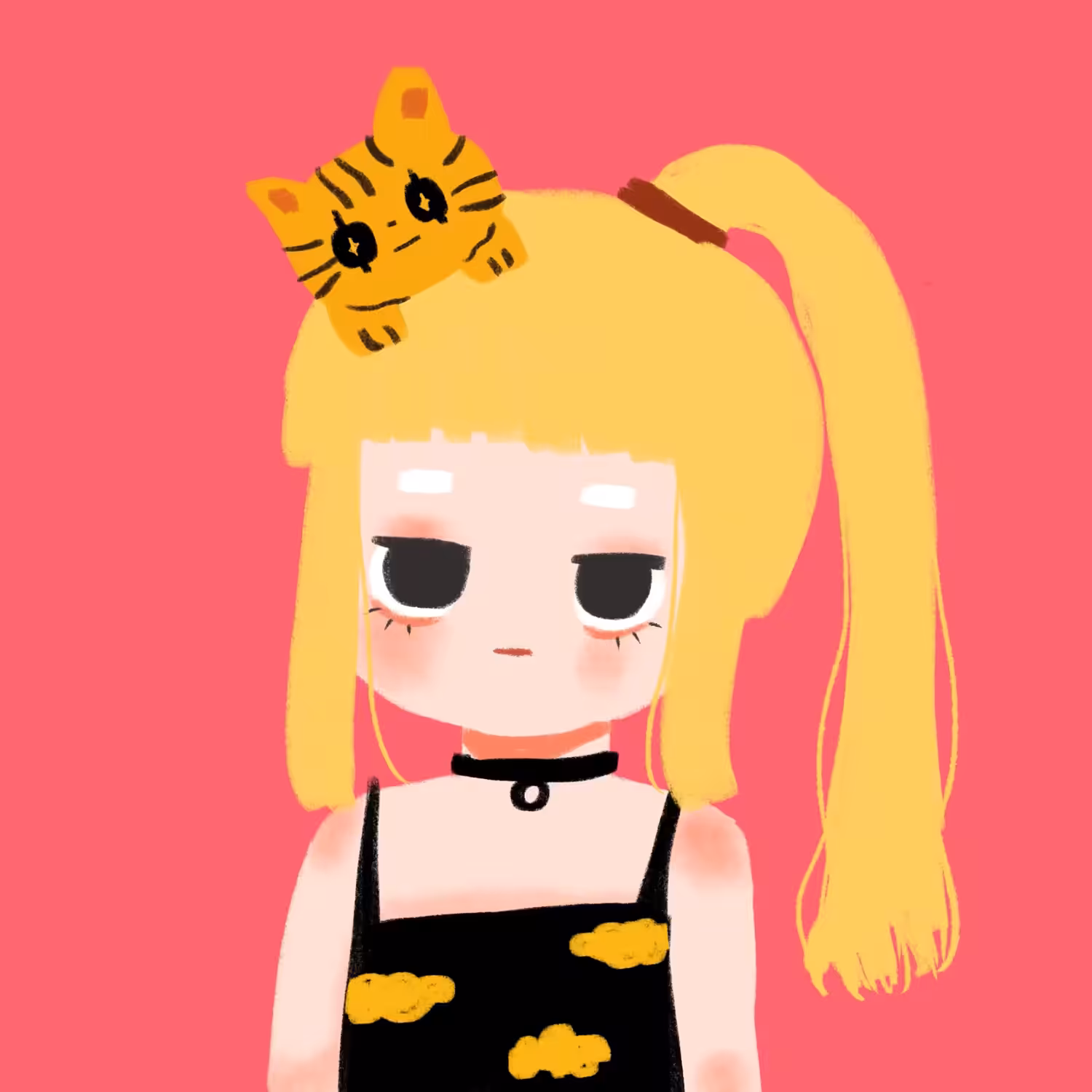 Ruru and her yellow cat