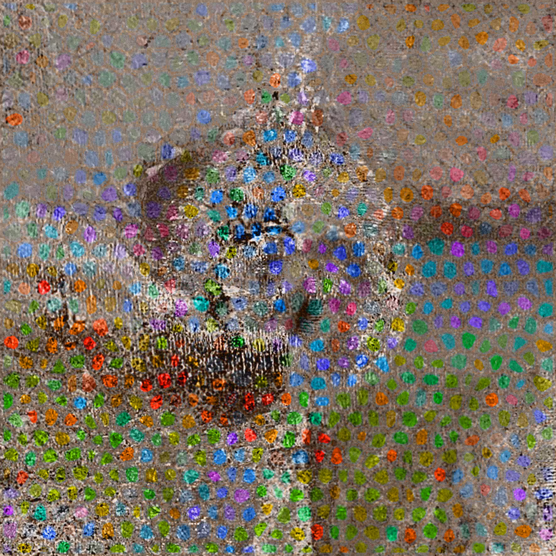 Field of crystal flowers