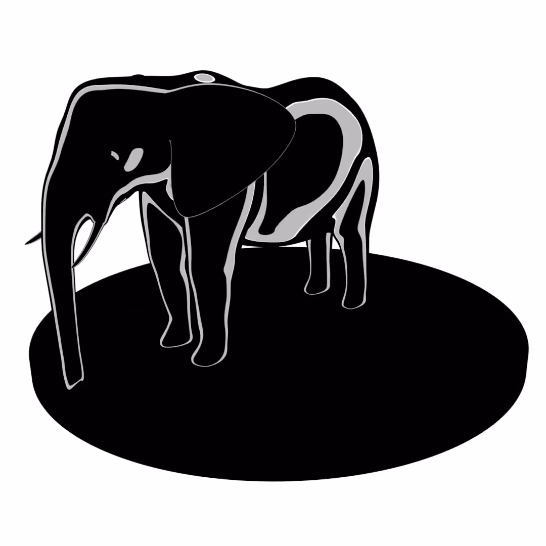 The Happy Valley: Silhouette Elephant
