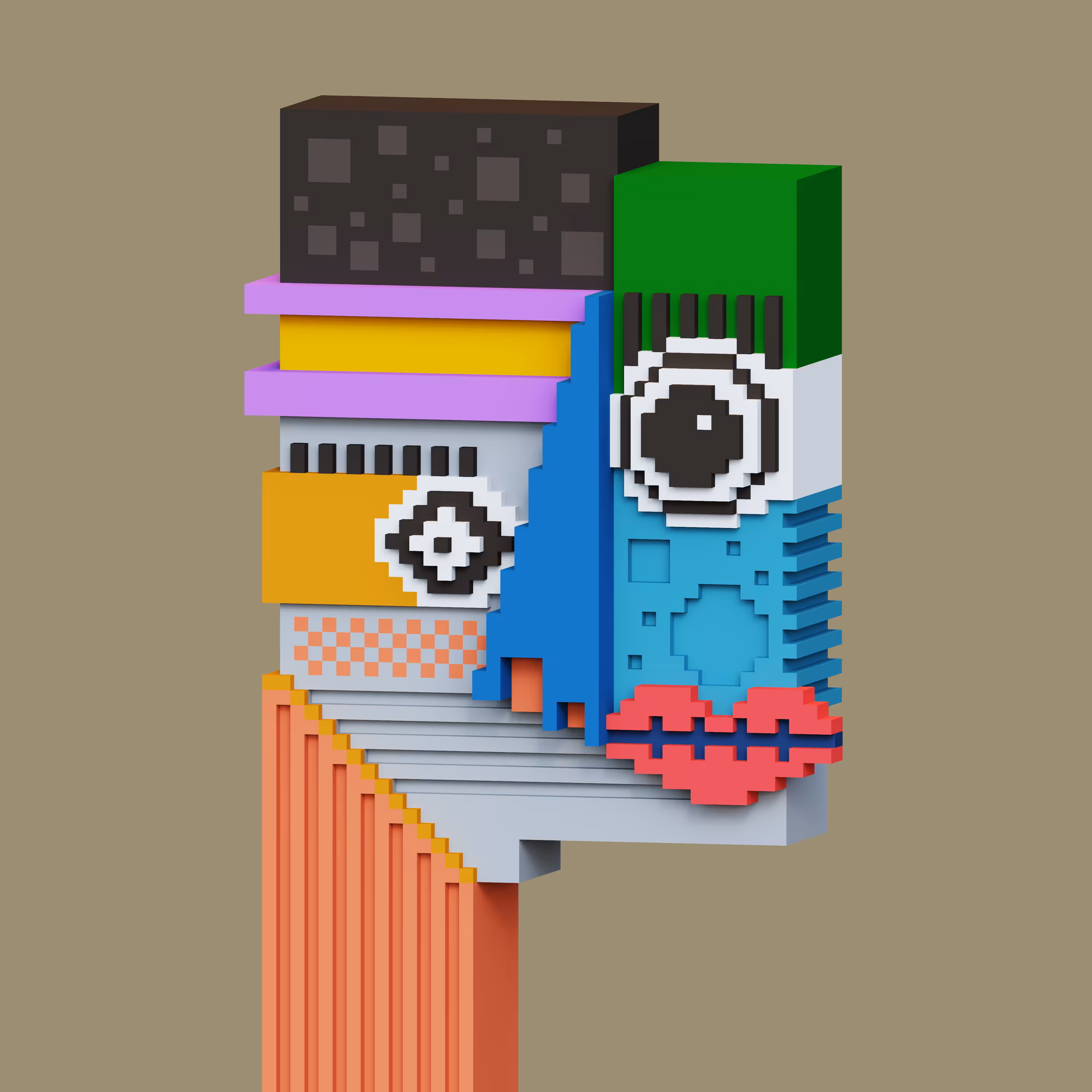 Pop Cubism Voxel 28