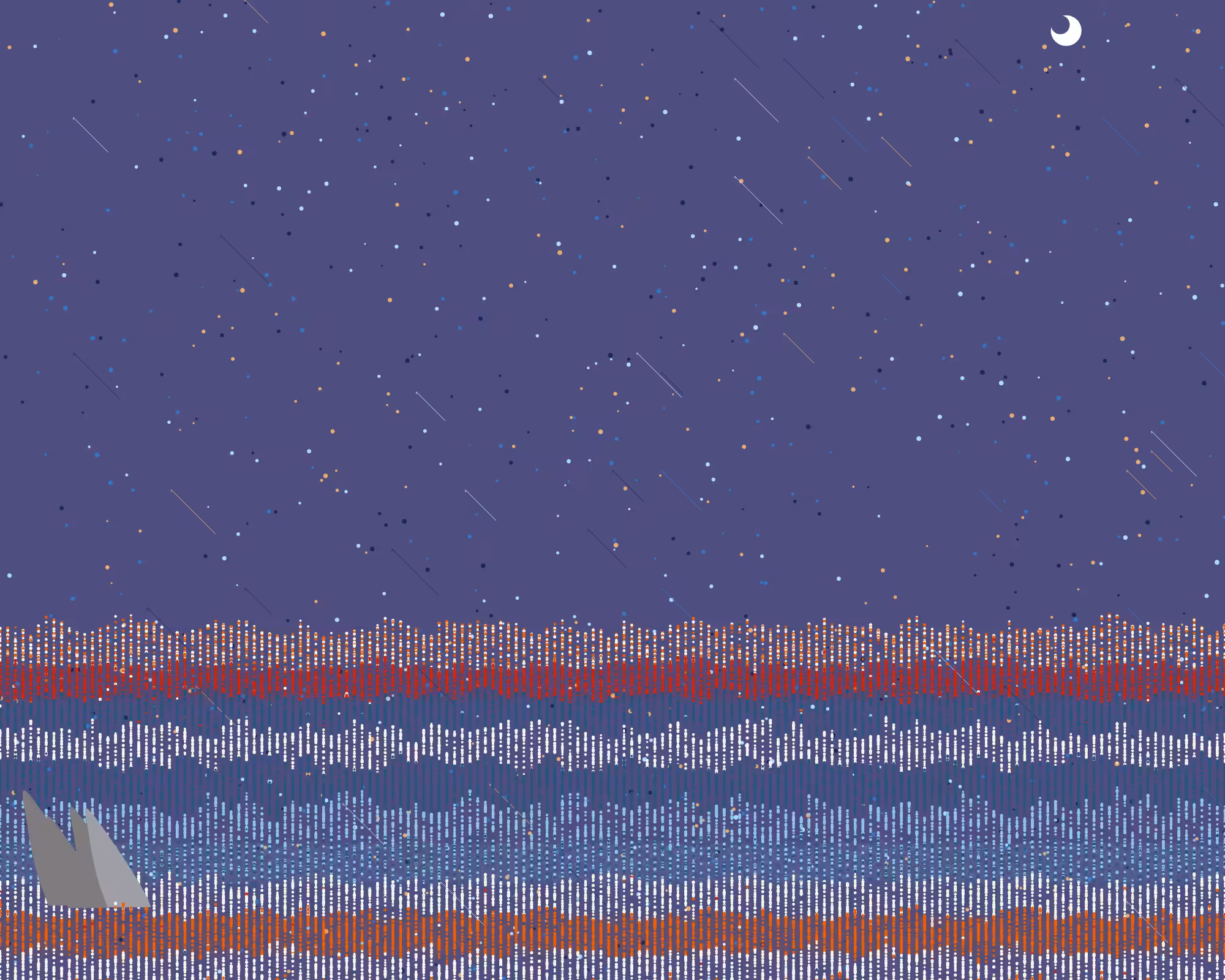 dangerous,ocean,shooting star and night #1