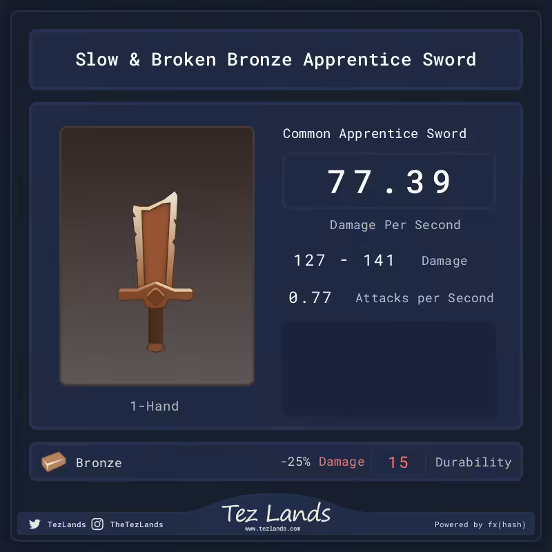 Apprentice Sword #12