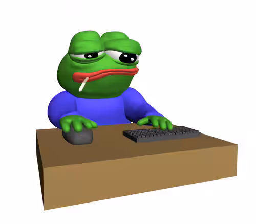 Red-Eyed Coding Pepe 3D