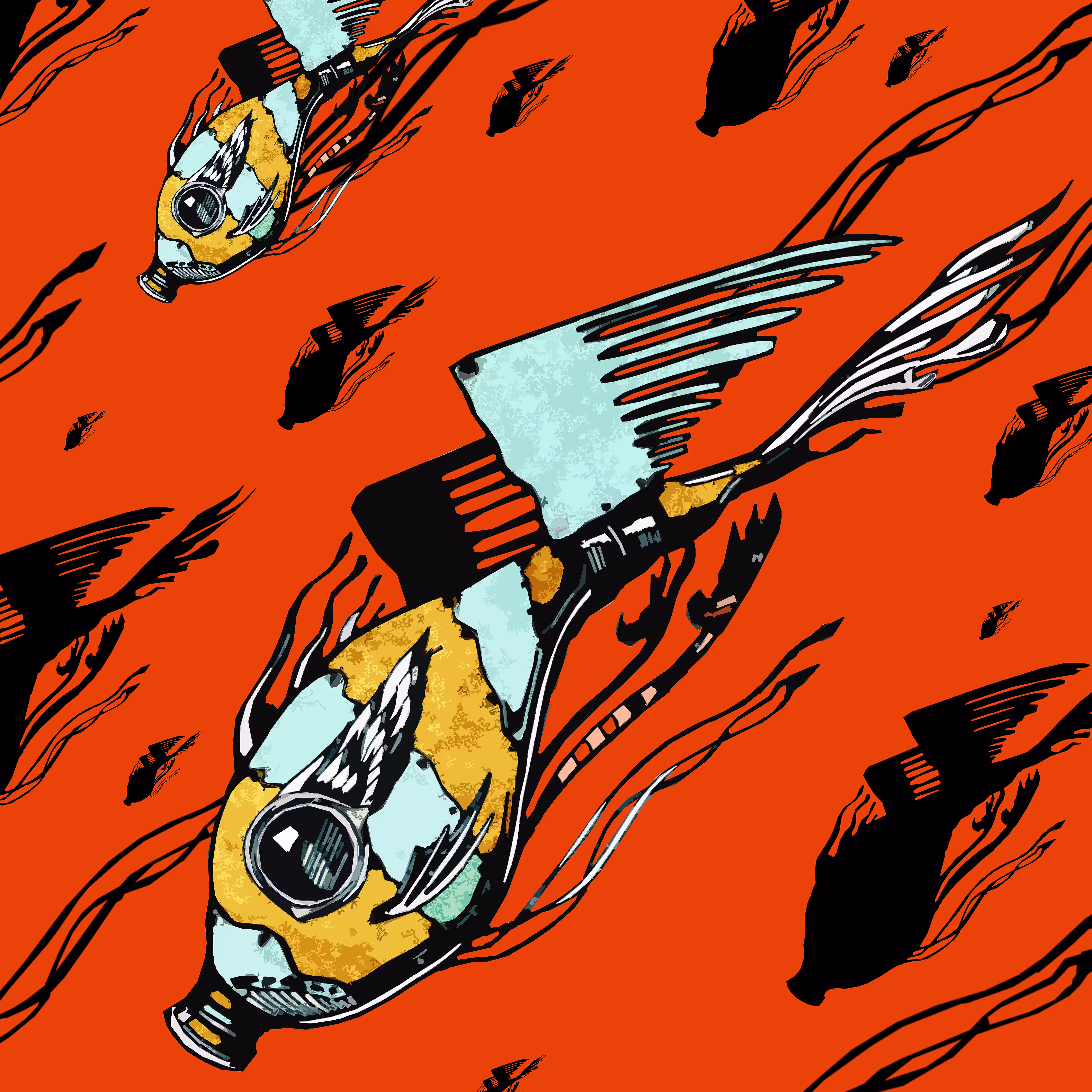 Migration of mutated birds