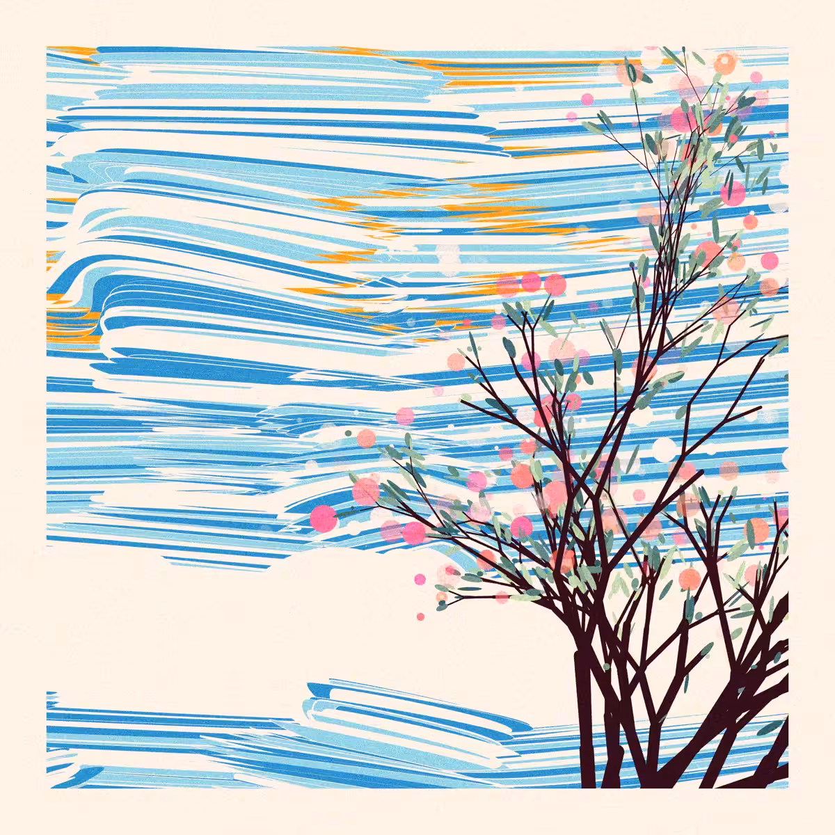 The Blossoms Behind the River
