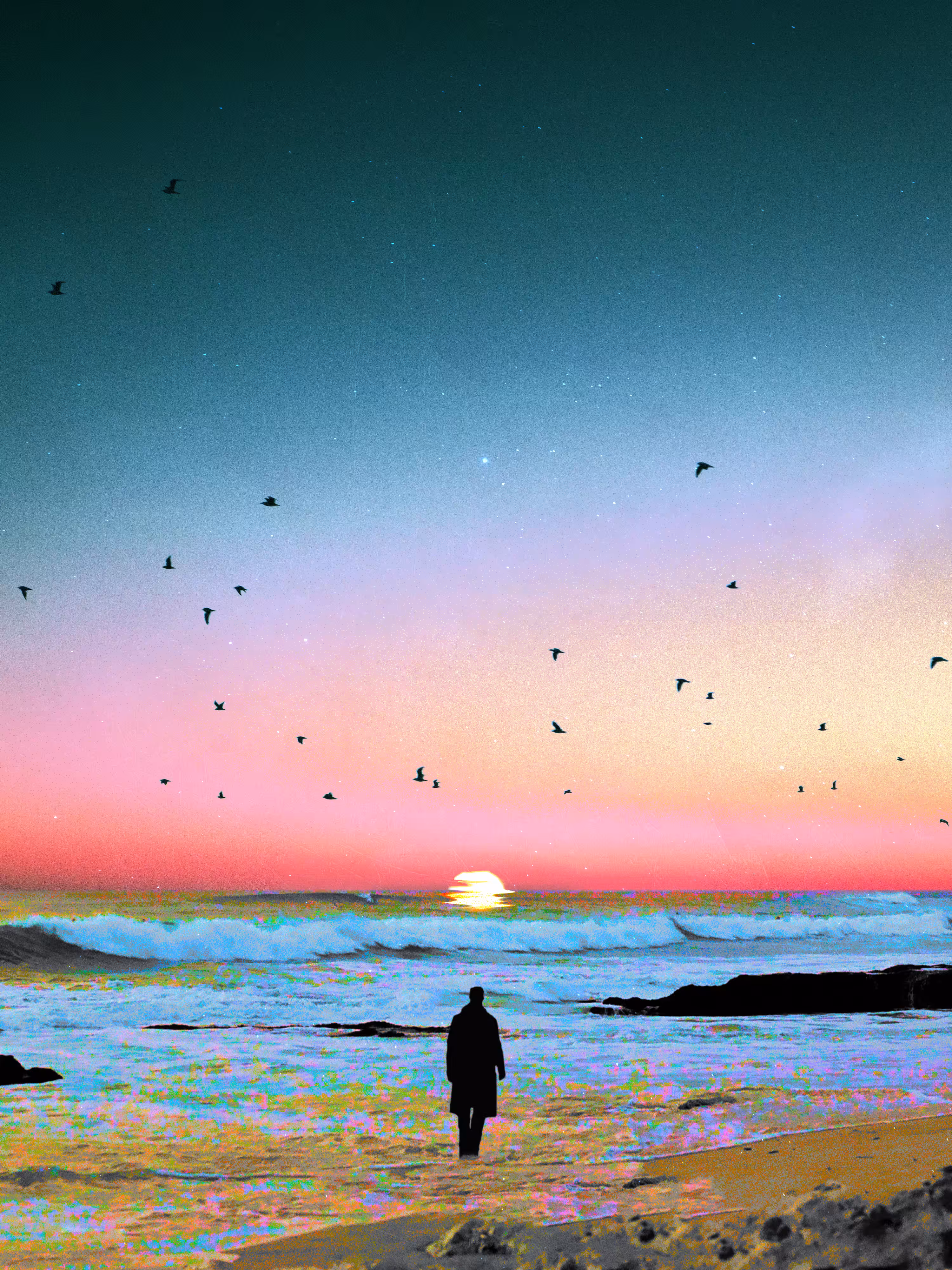 the sunset is pretty but you're prettier