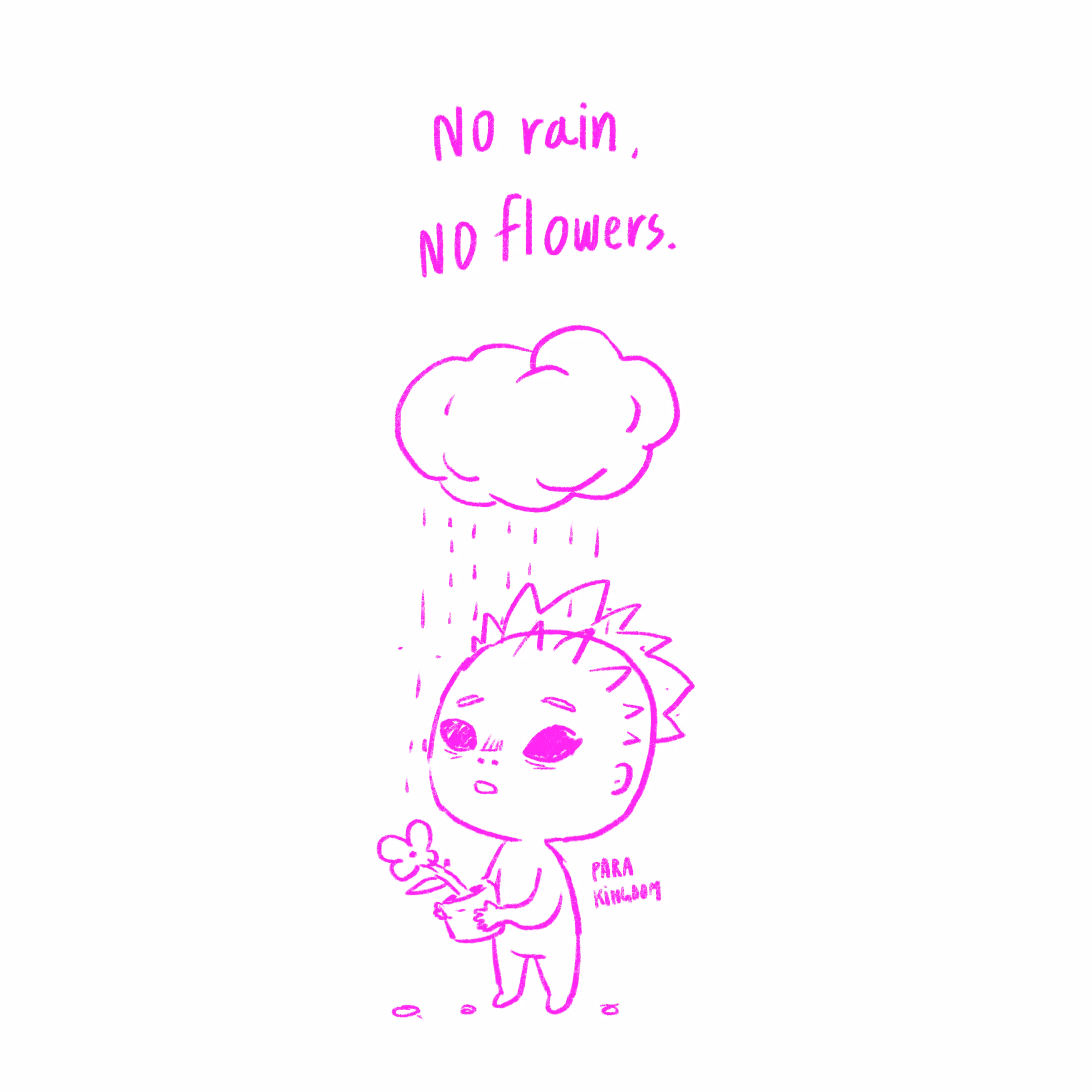 NO RAIN NO FLOWERS