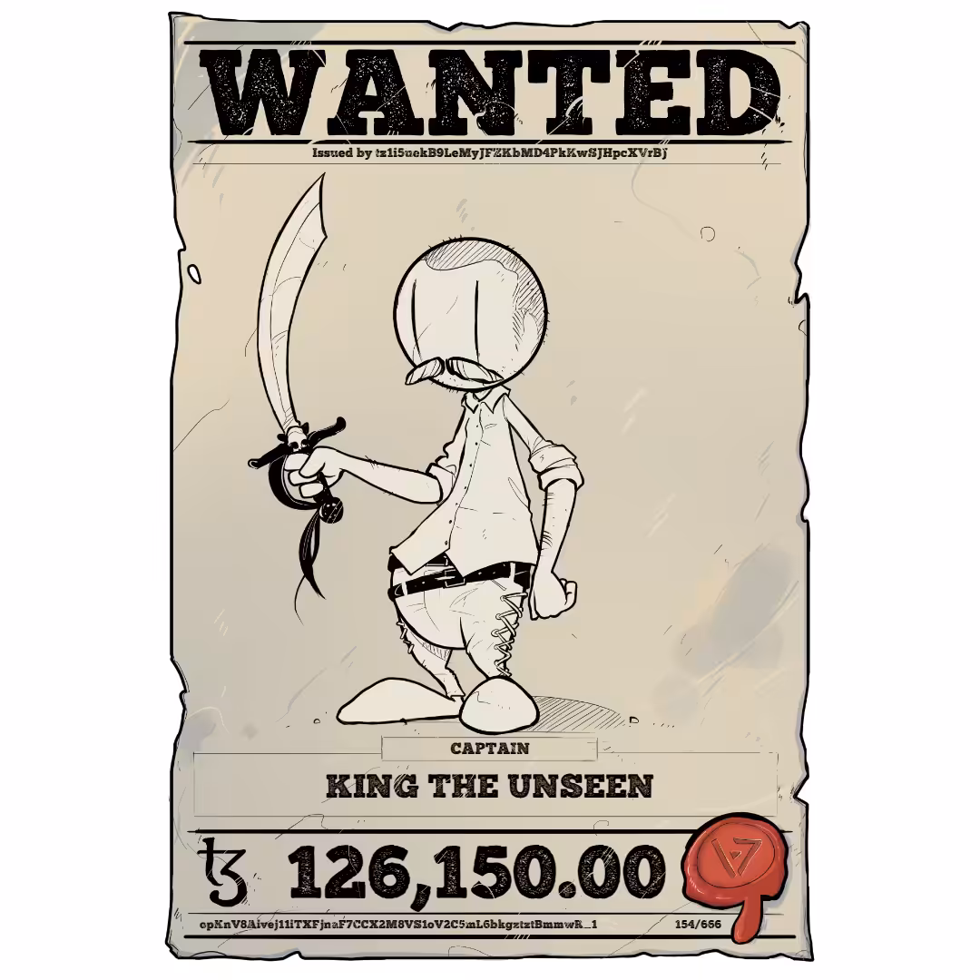 KING THE UNSEEN | TEZOS PIRATE 154/666