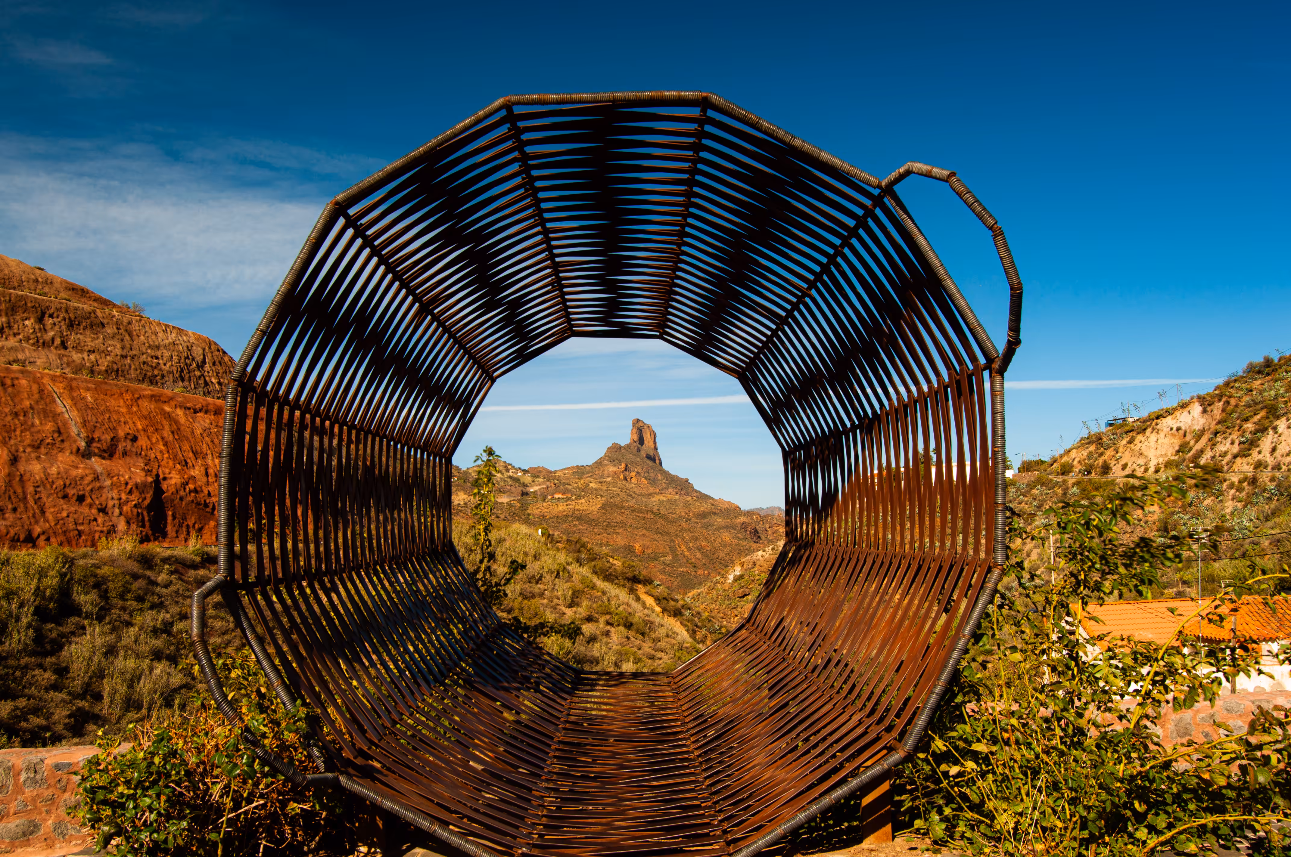 Through the basket