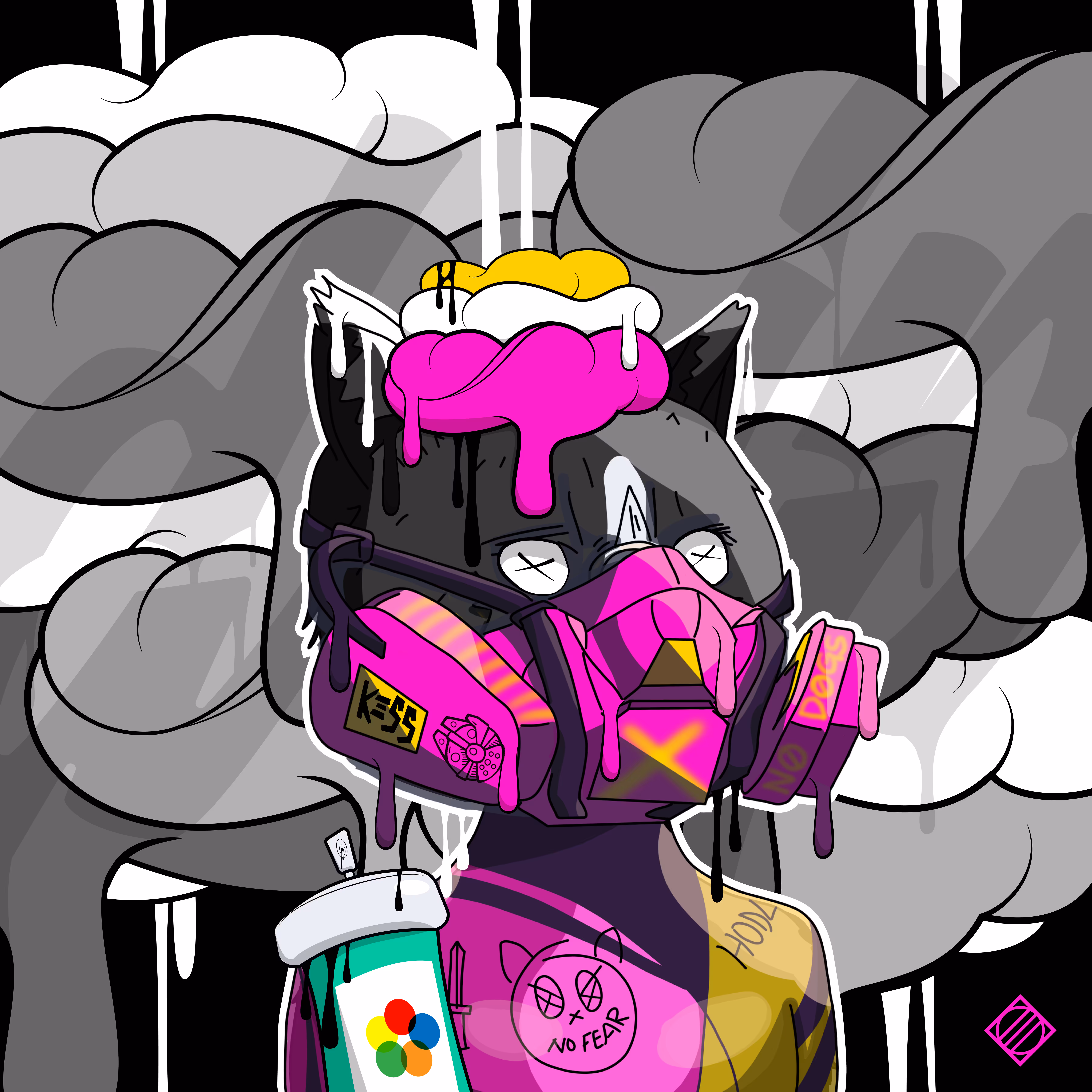 Dripped "Kess" Top Cat by NVSBLAB