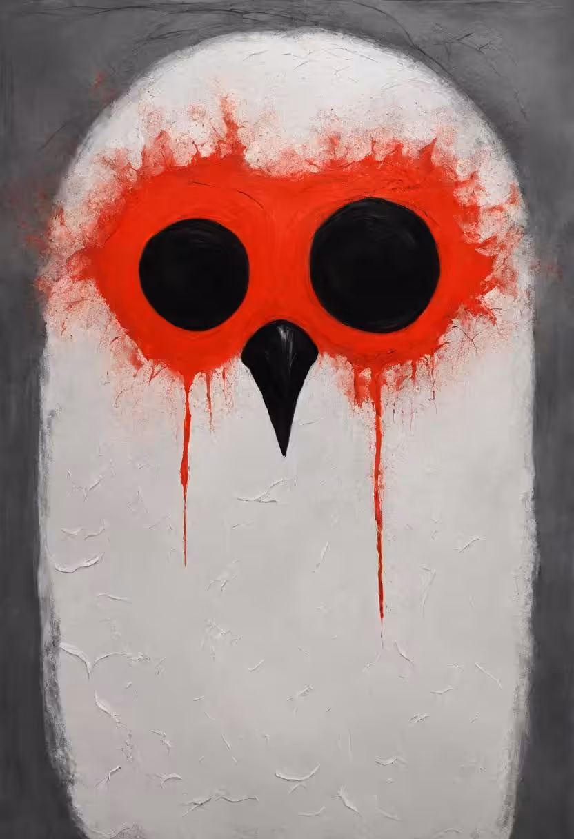 A ghostly penguin
