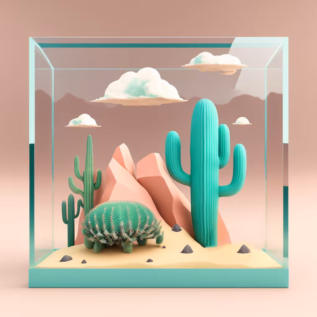 Cacti in the aquarium
