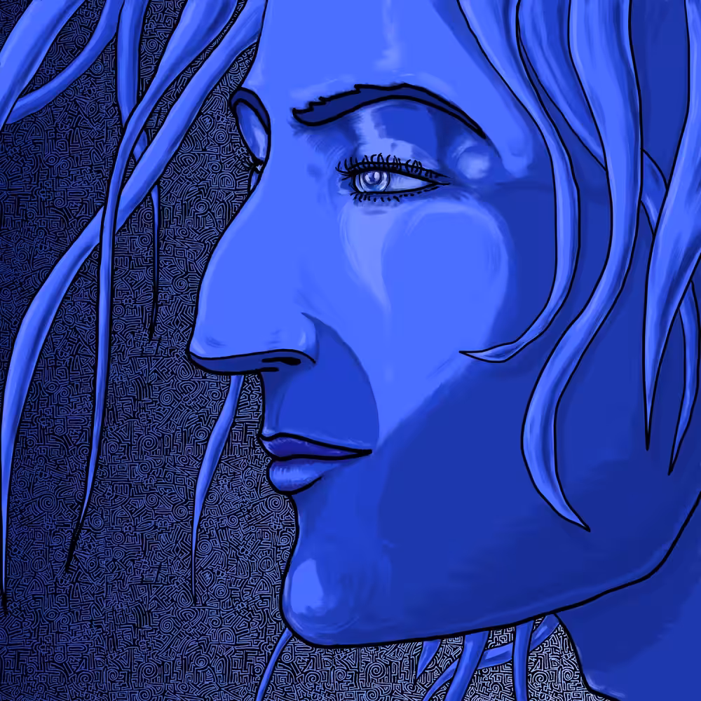blue portrait