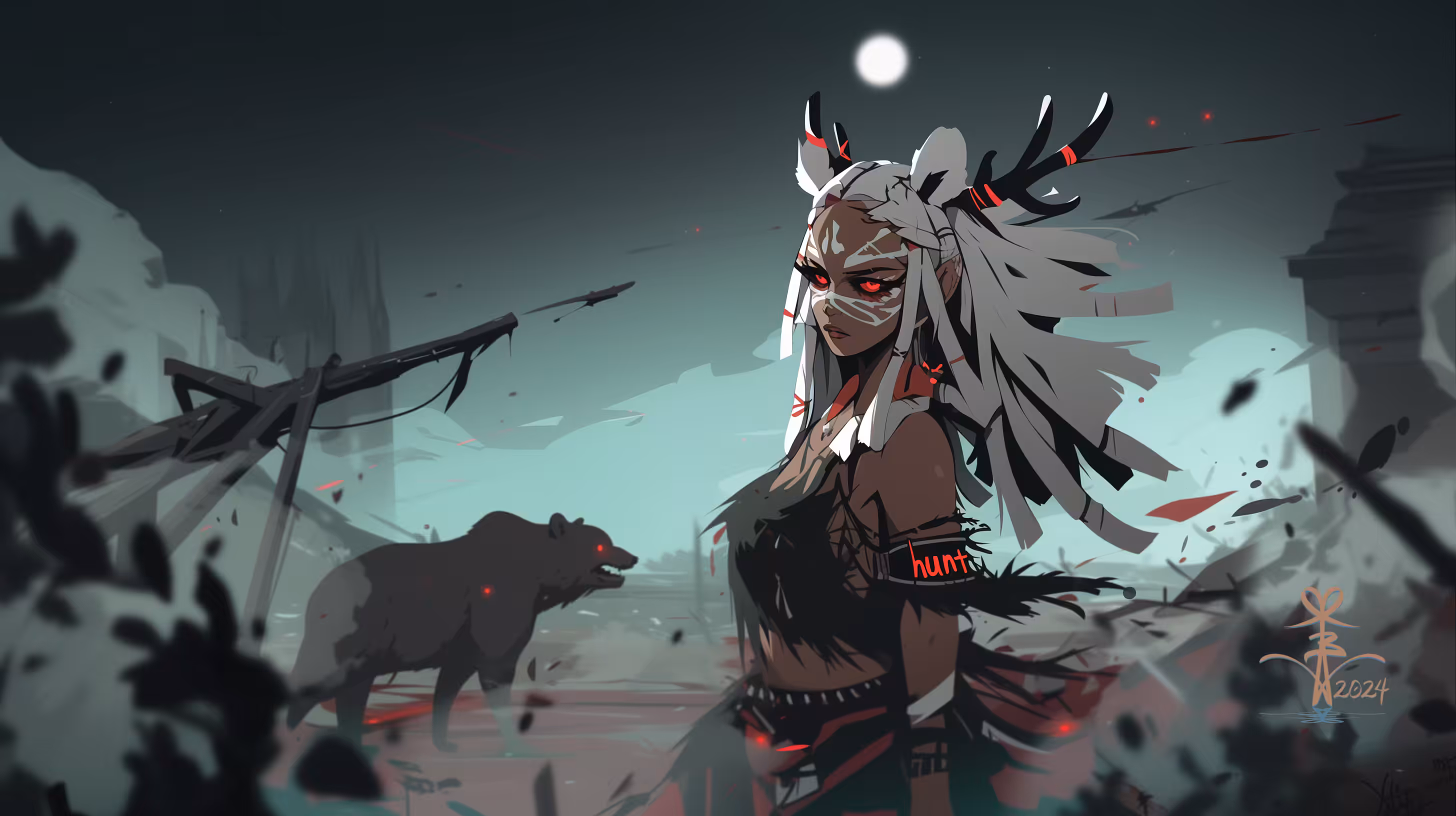 Moonlit Hunt: Wilderness Echoes