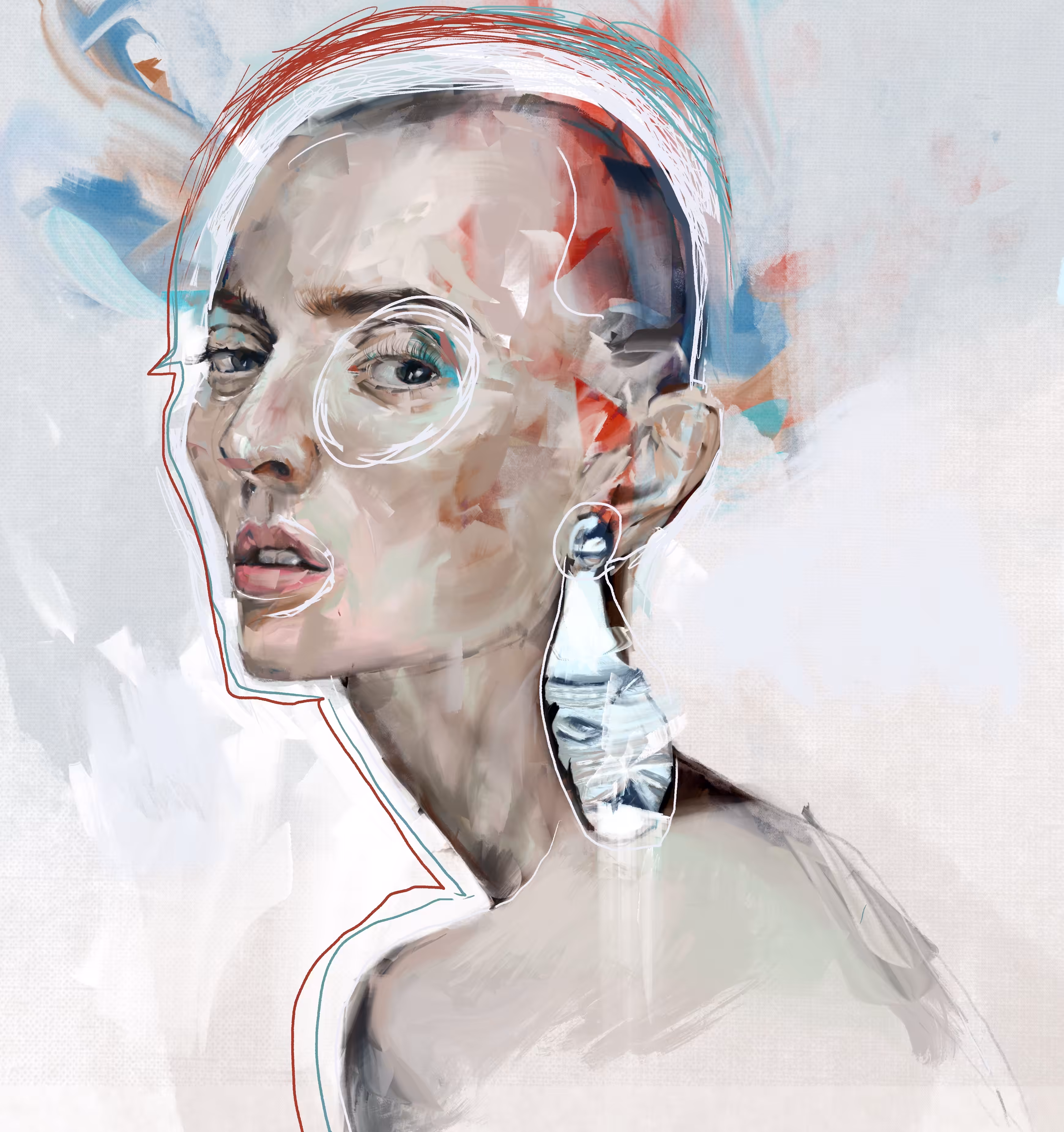   Girl with Steel Earring