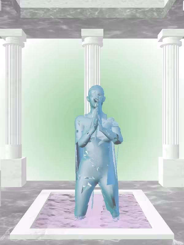 HeavenComputer: The Praying Aqua Green Woman #356