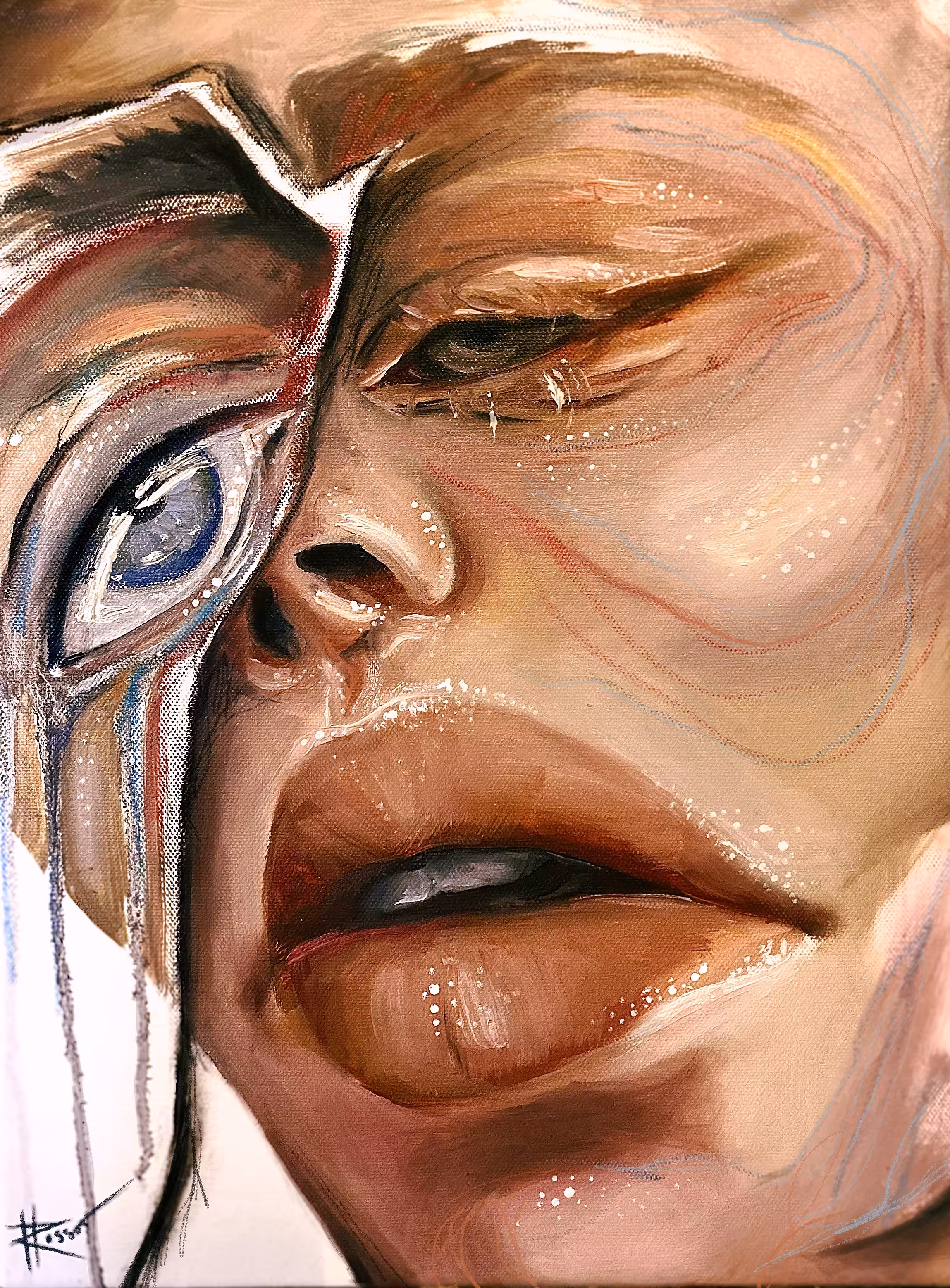 Before her eyes
