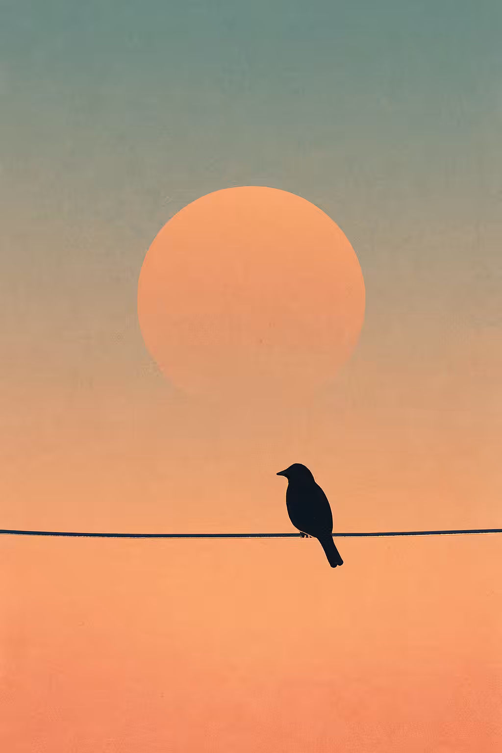 "Solitude in Sunset Silence"