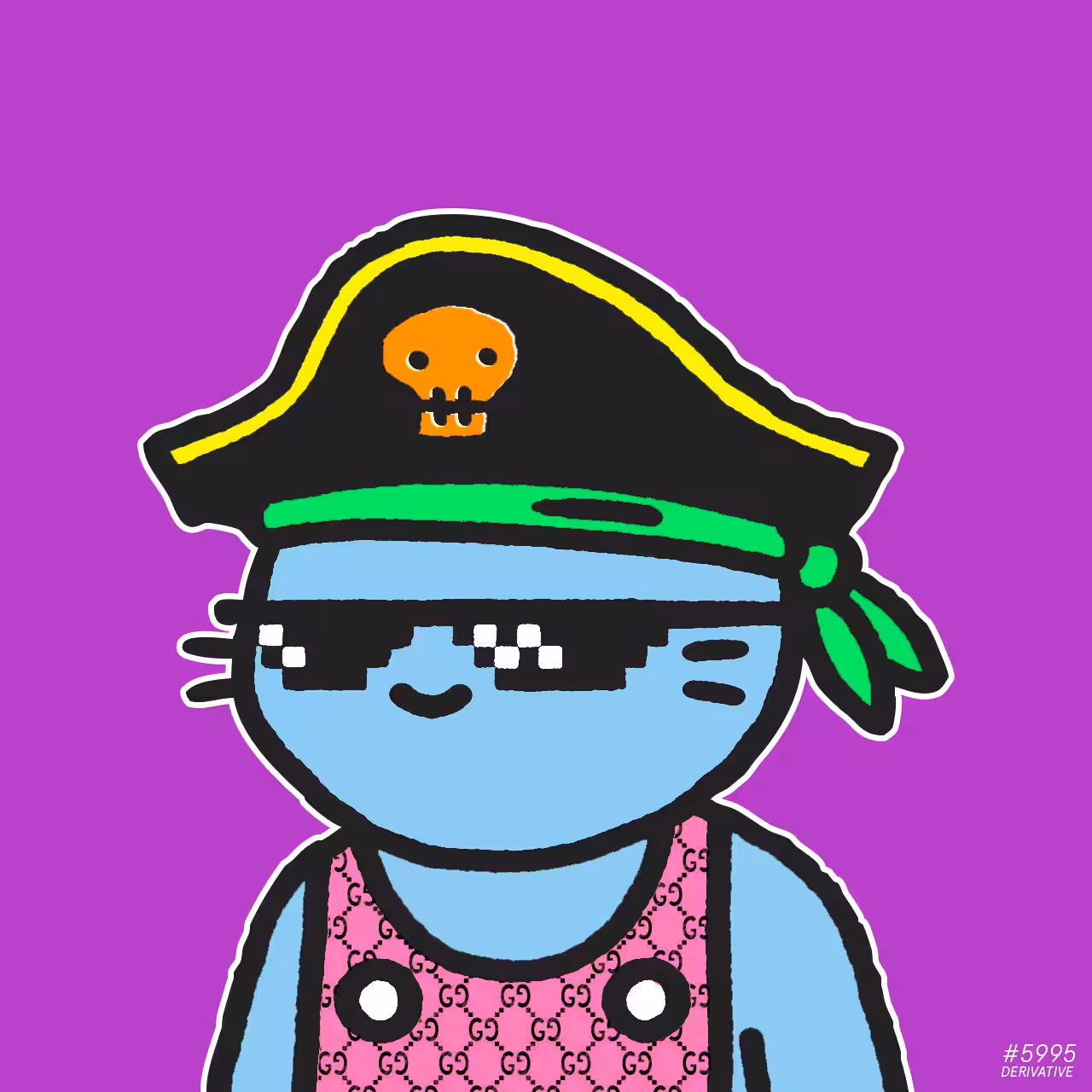Cool Cats 5995 // Pirate Cat derivative #002
