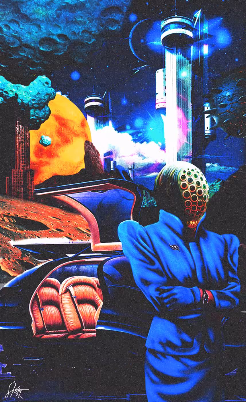 NFT retro futuristic millionaire
