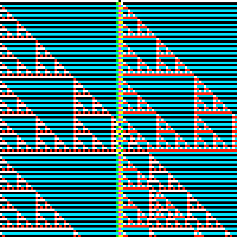 RGB Elementary Cellular Automaton #24