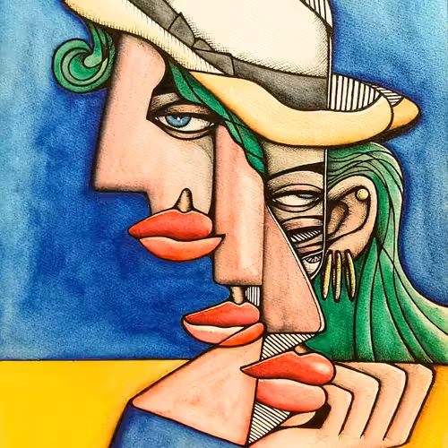 Woman with a straw hat
