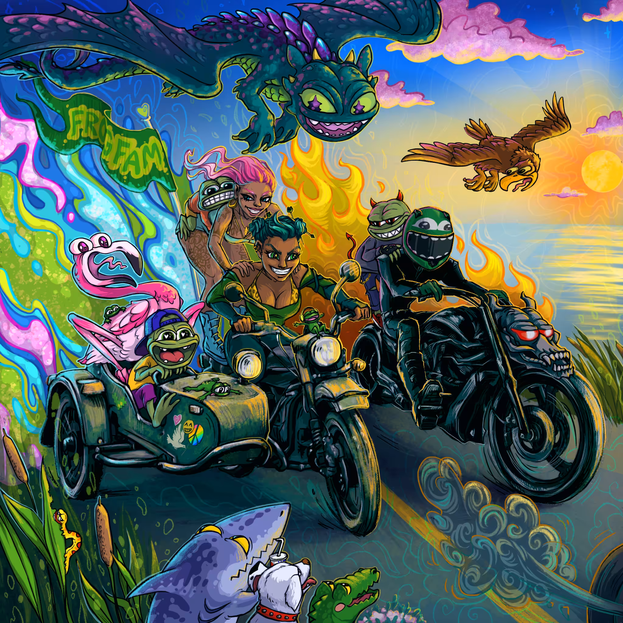 Crazy sunset race