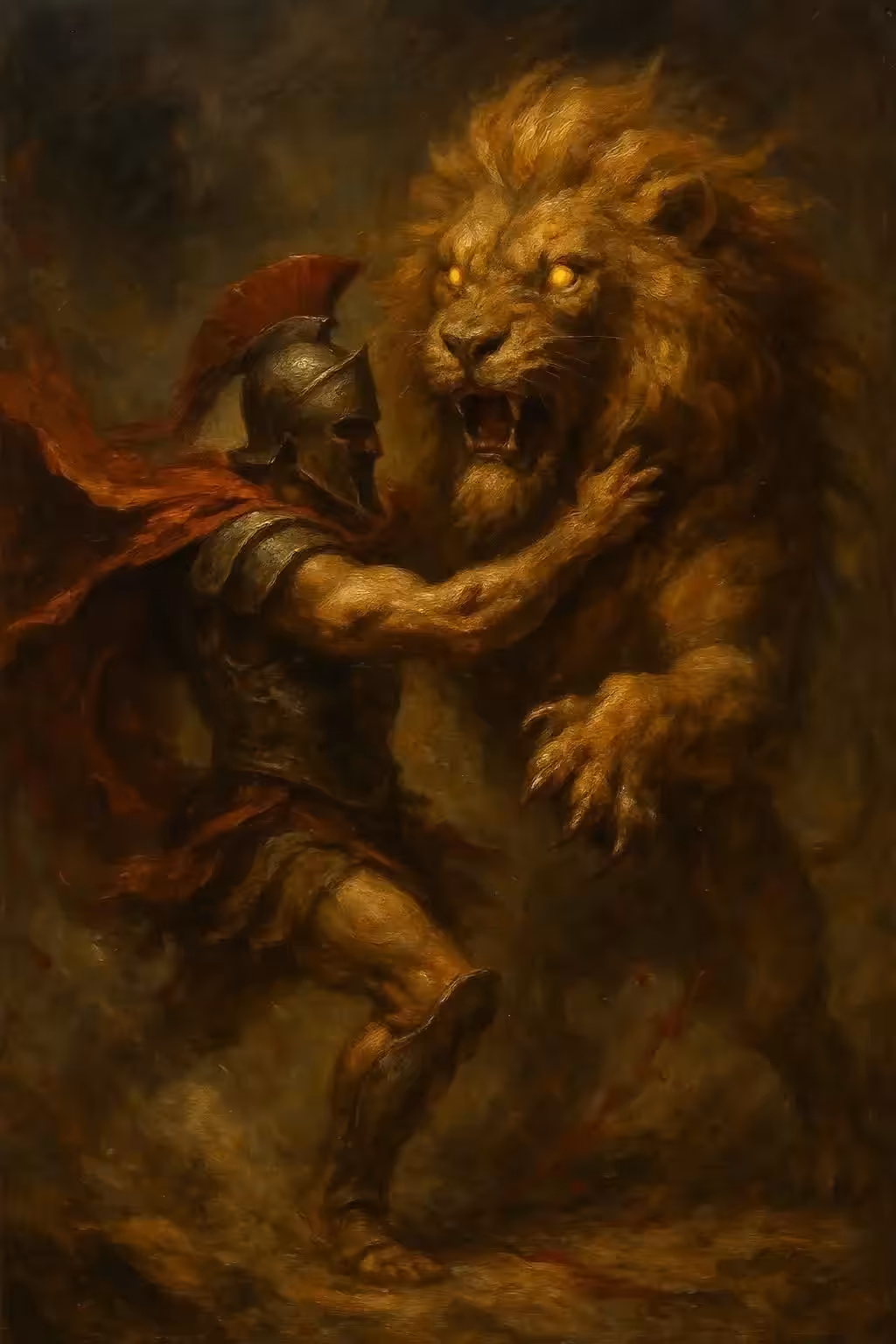 Ai : Fight with a lion