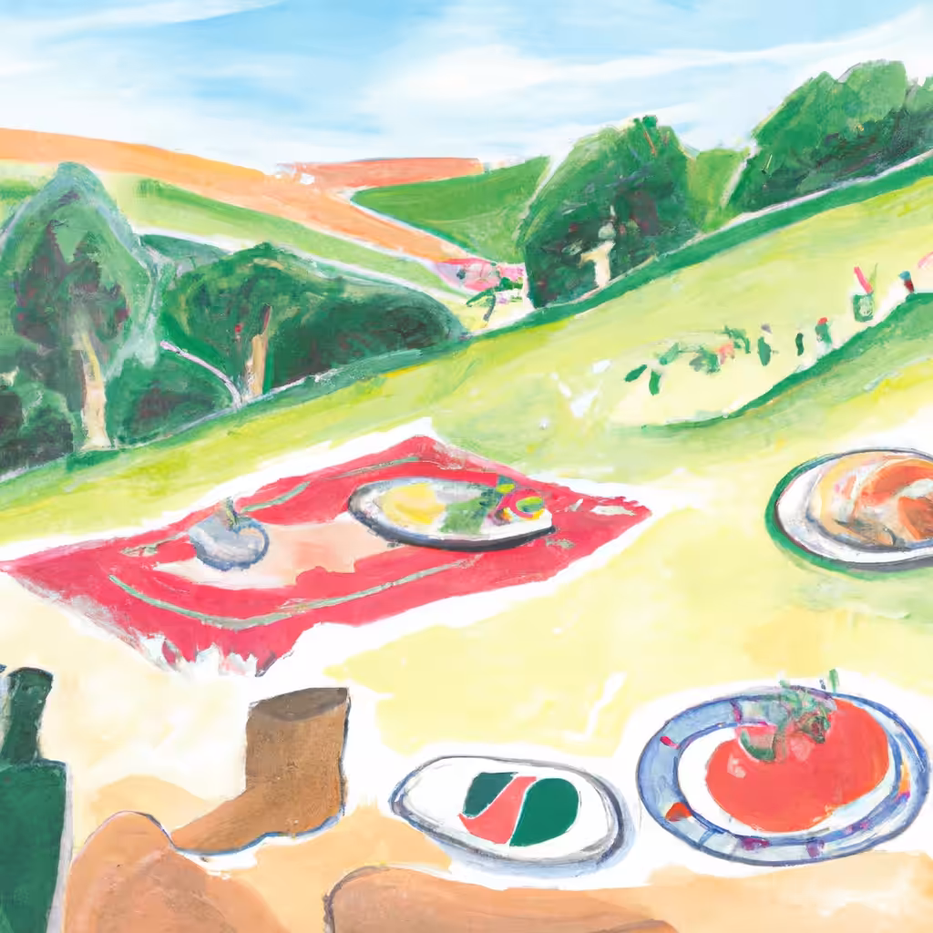 peaceful picnic speculation (with fresh olives) #5