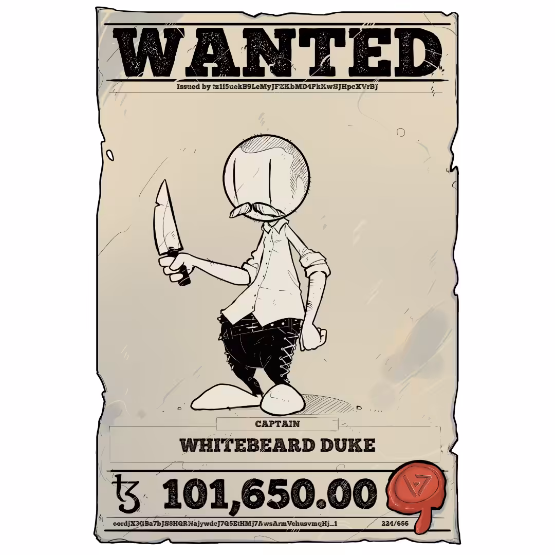 WHITEBEARD DUKE | TEZOS PIRATE 224/666