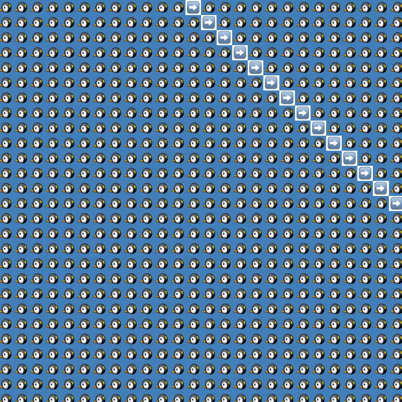 Elementary Cellular Emoji Automata #102