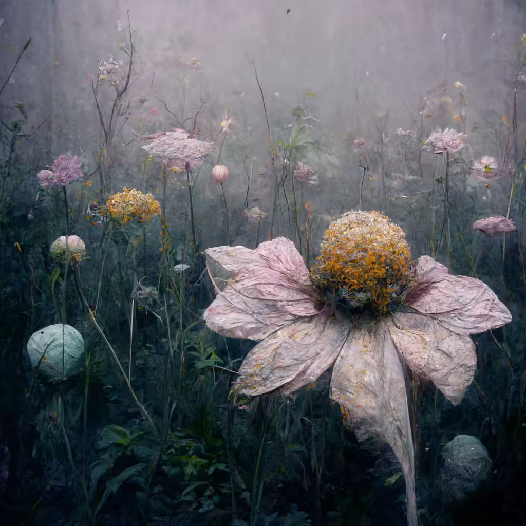 hyperrealistic NFT sadness garden