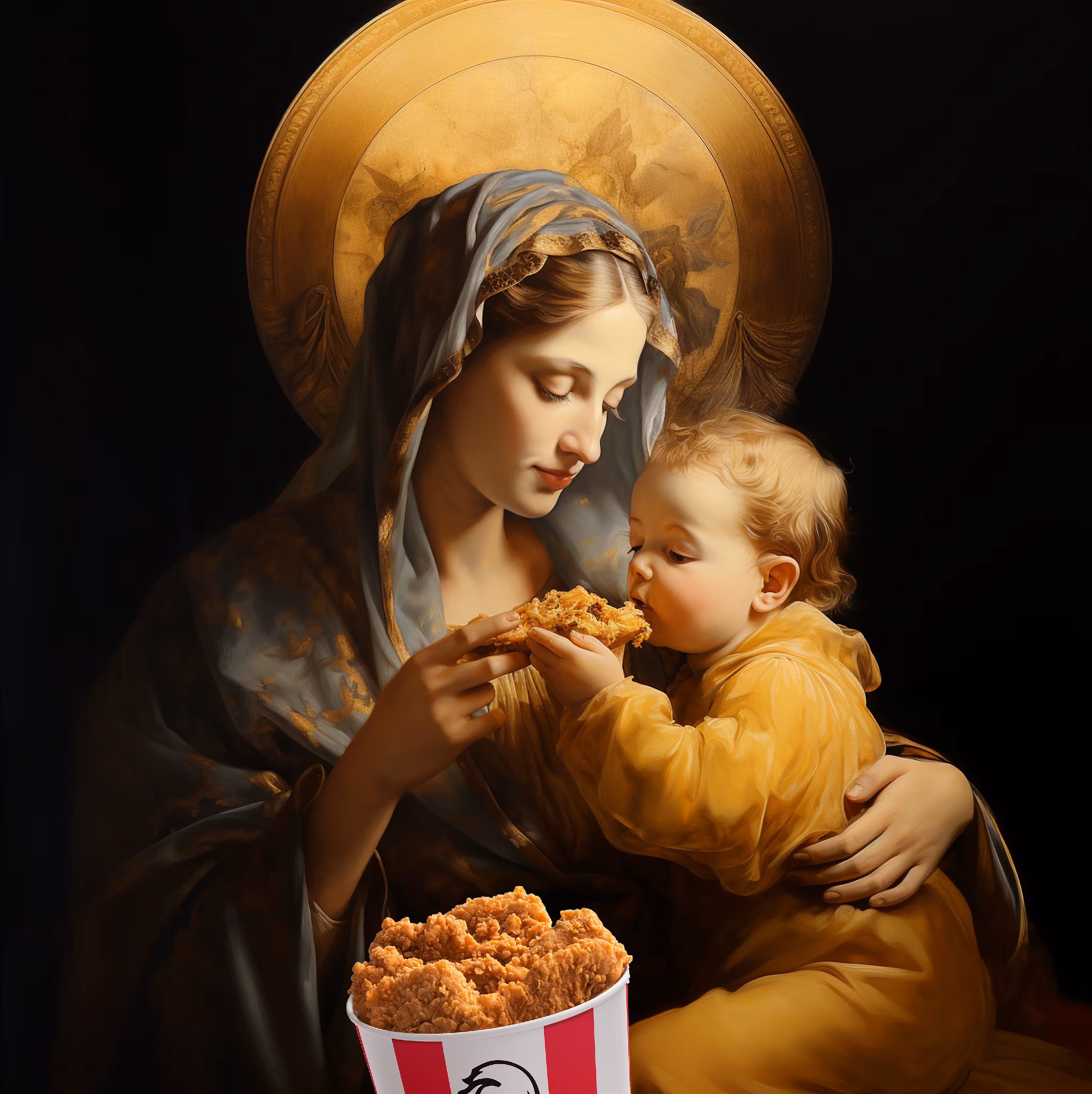 Madonna and Child at Lunch