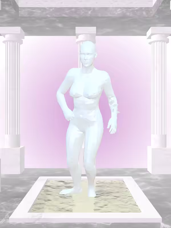 HeavenComputer: The Fragmented Injured Light Blue Woman #7456