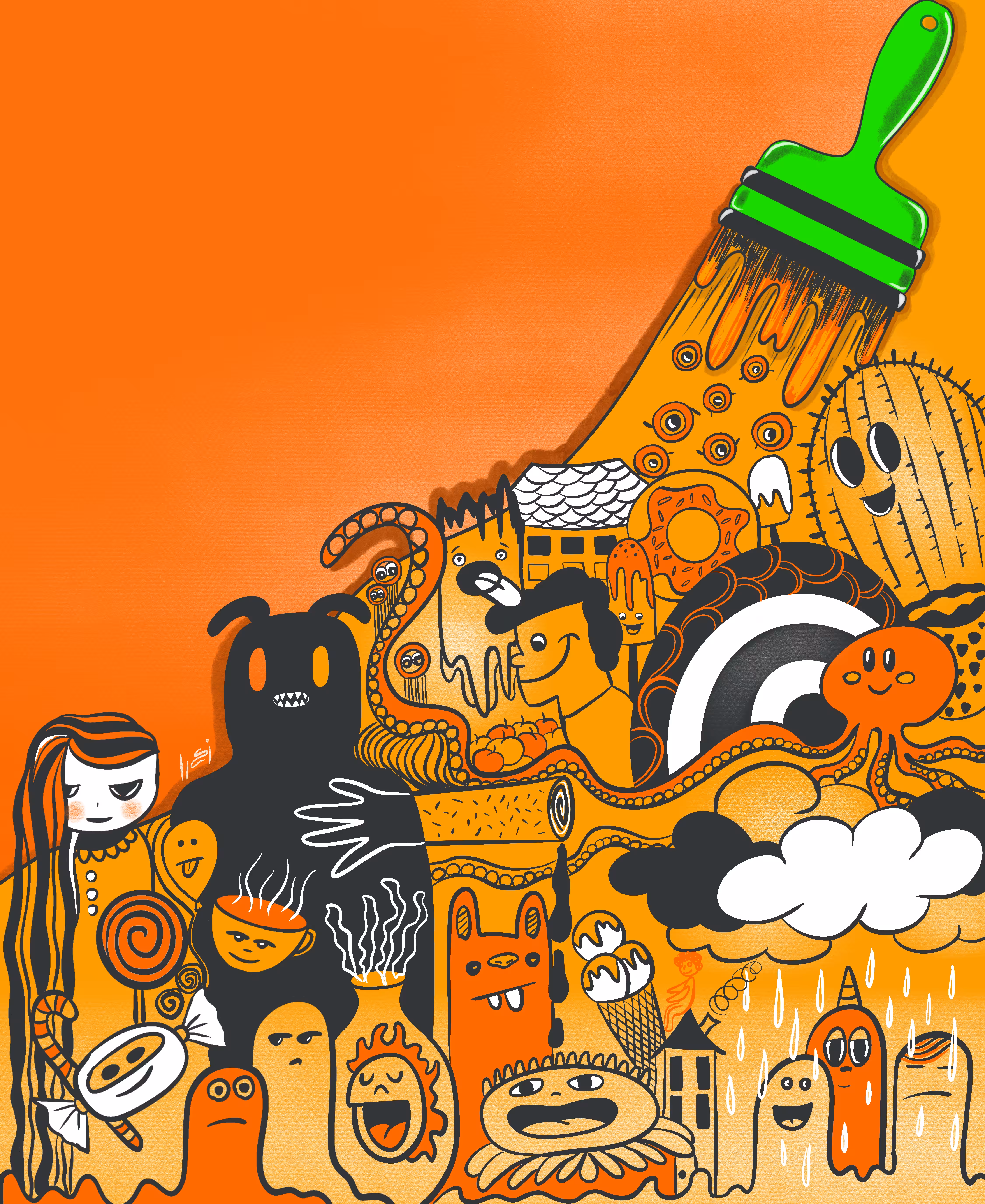 Orange creatures