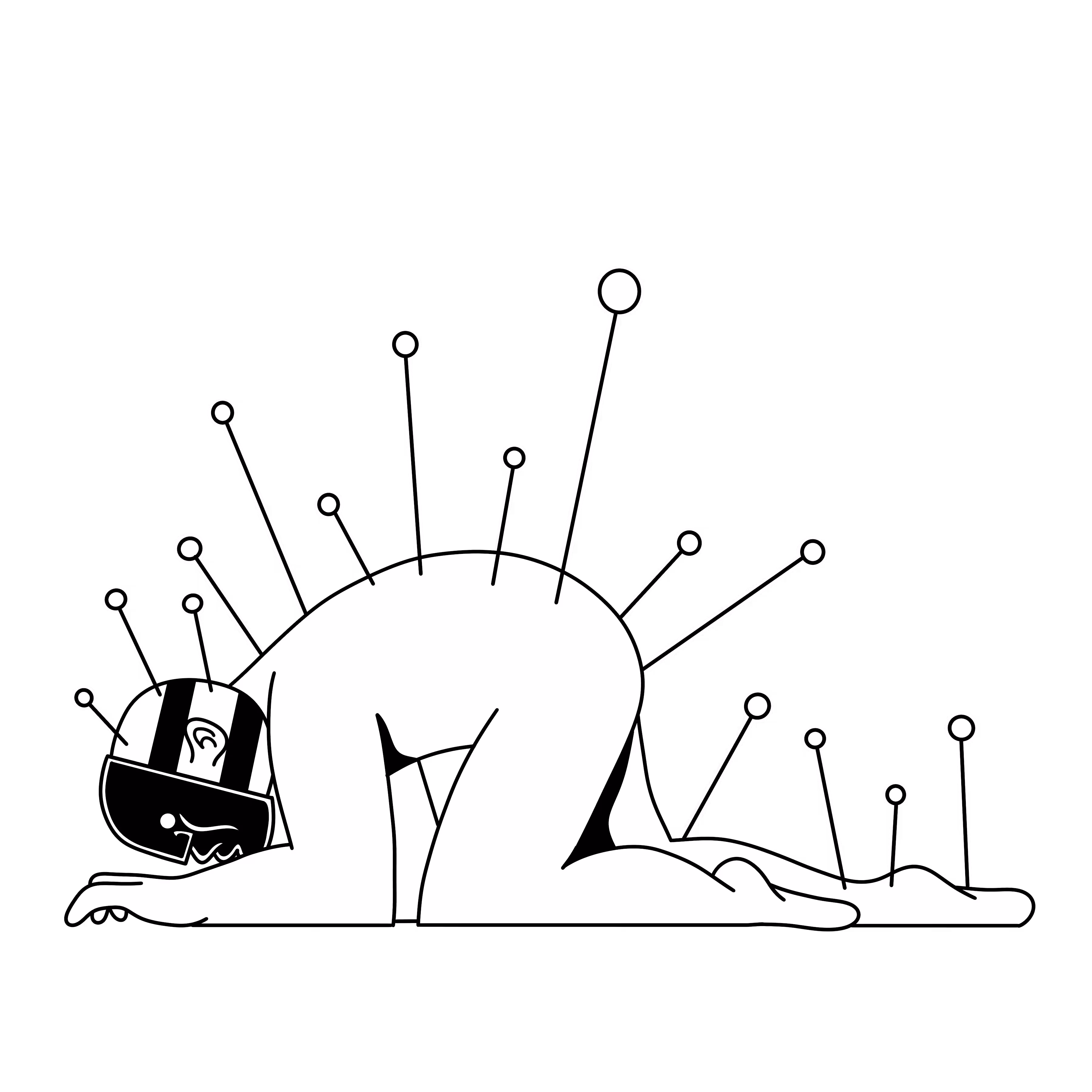 pinned down