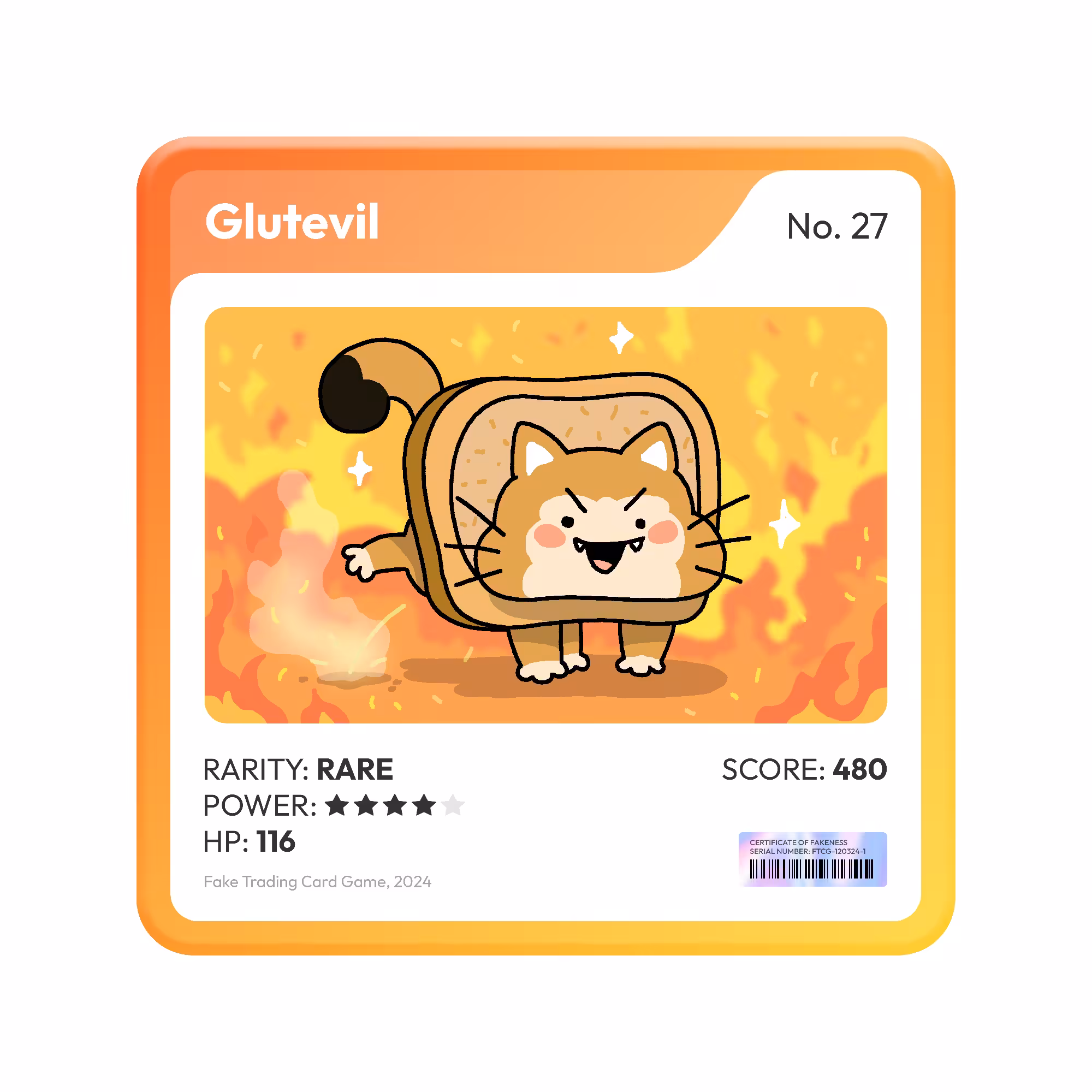 Fake Trading Card Game: Glutevil