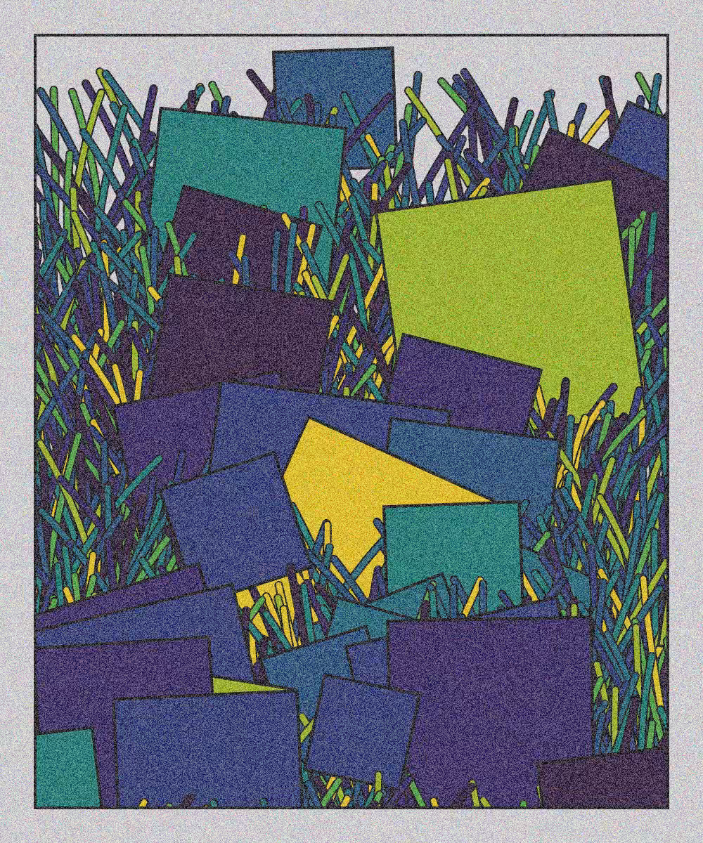 Paper salad with colored cardboard #5