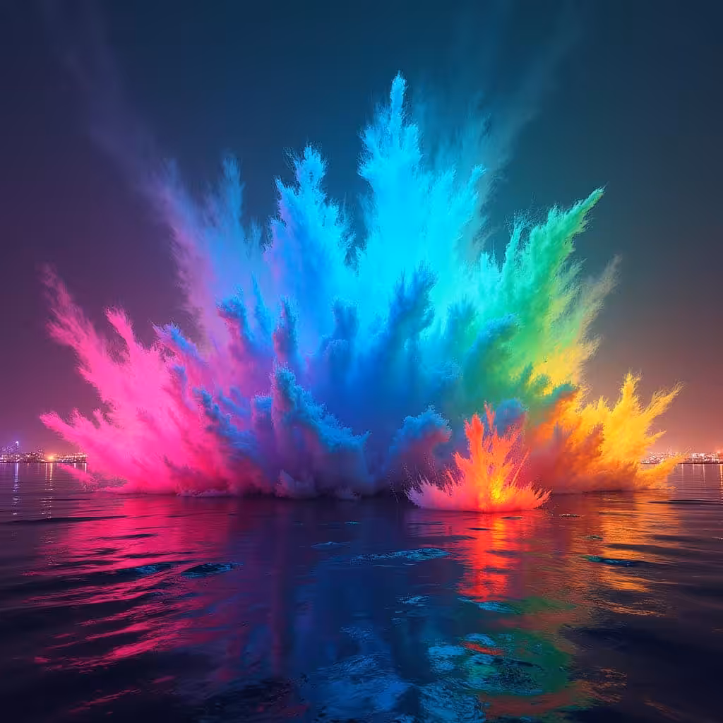 AI Neon Explosion