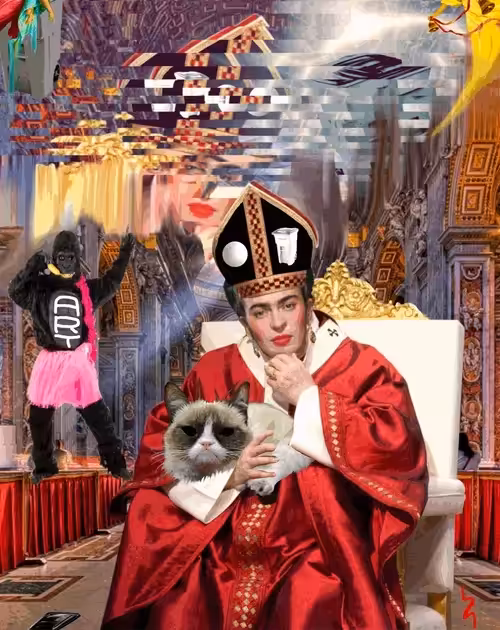 Pope Frida and Grumpy Cat Ask: What is Art?