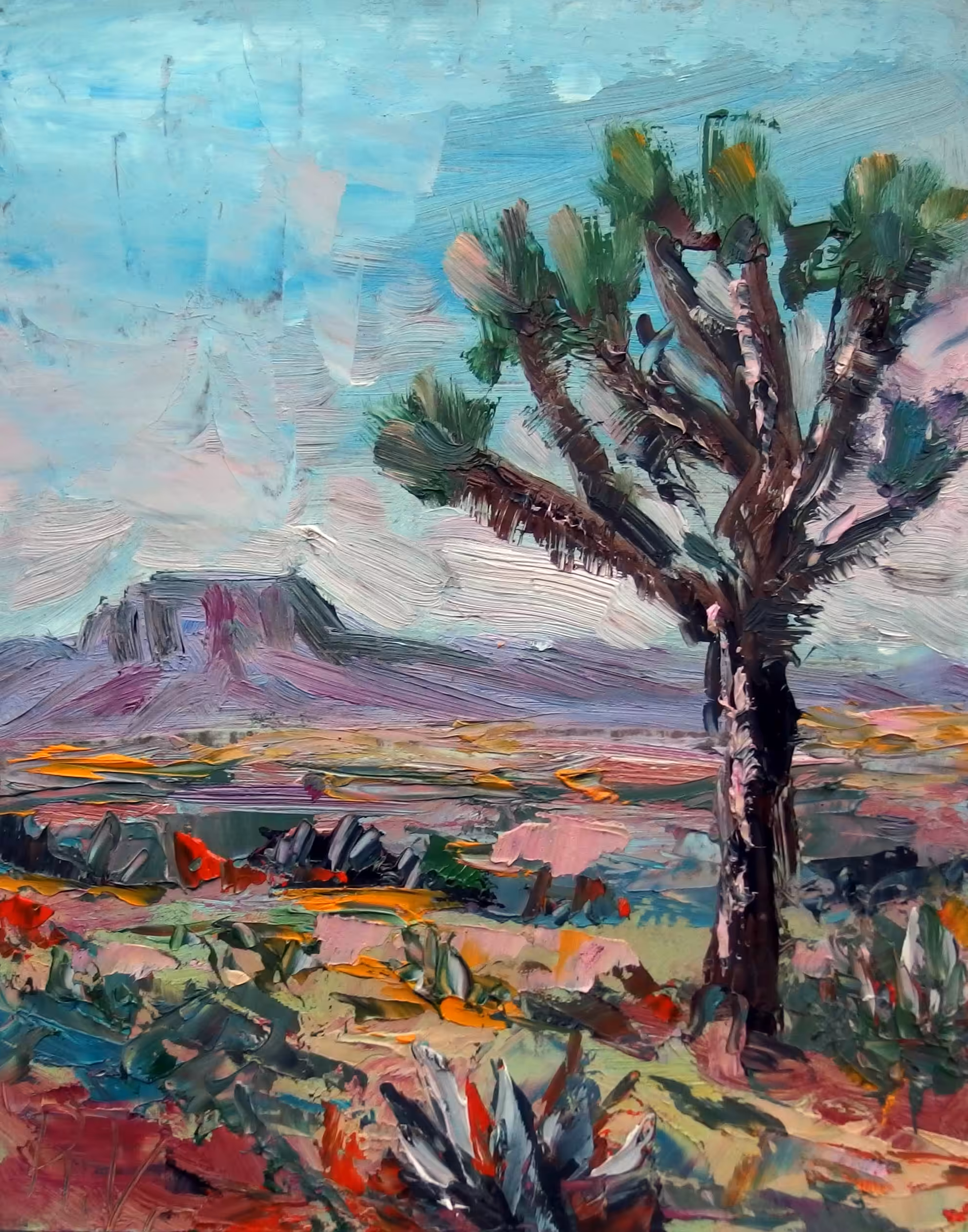 Utah desert with Joshua tree oil painting