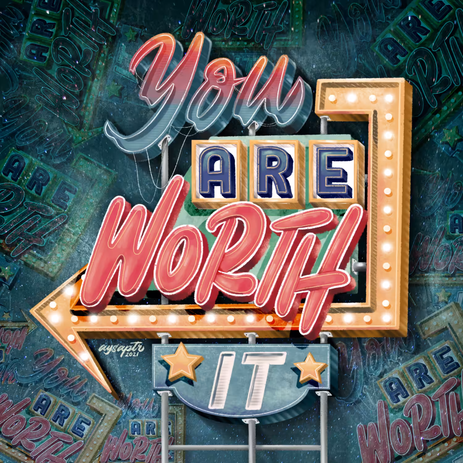 Lettering #008: You're Worth It