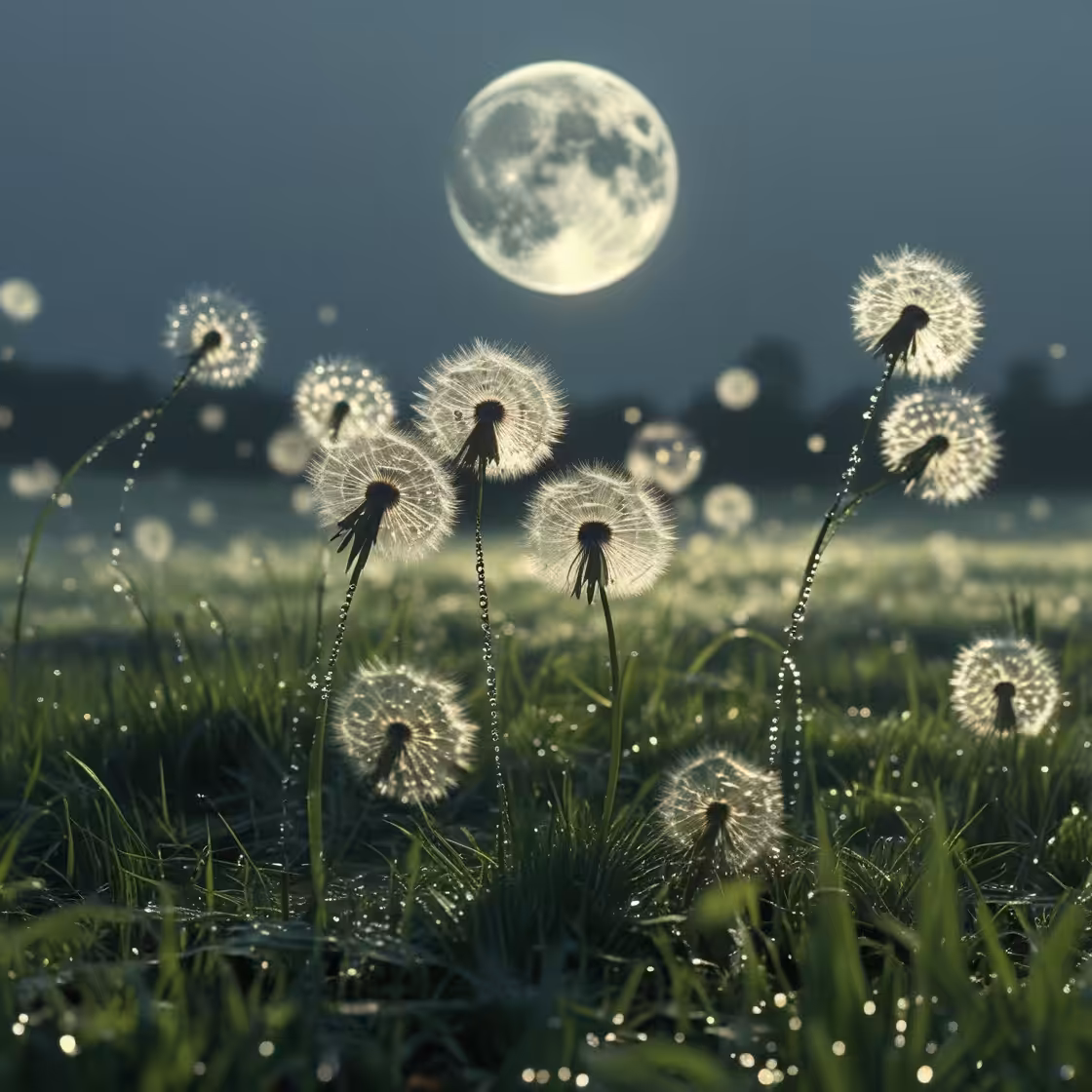 The Happy Valley: Dandelions And moon