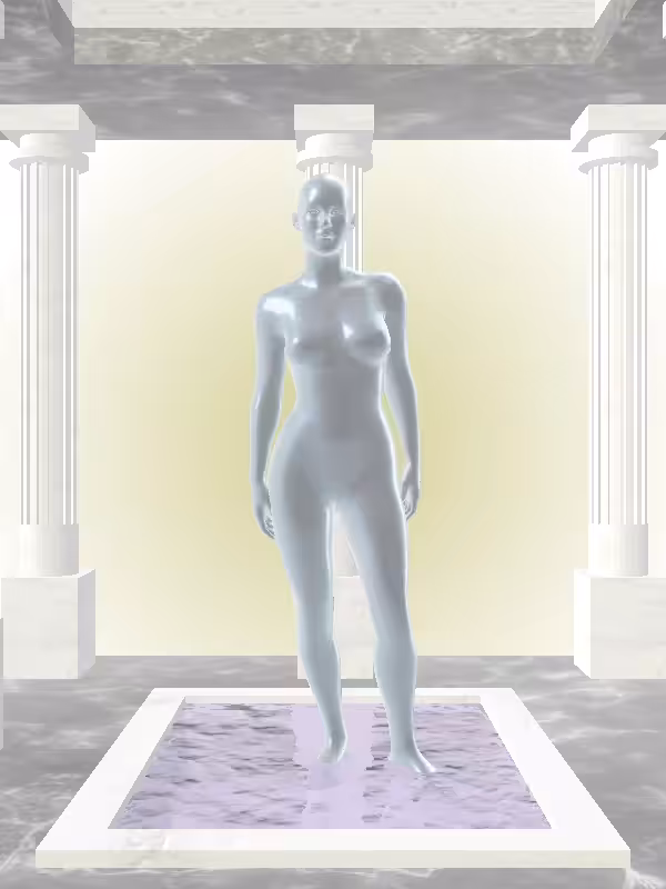HeavenComputer: The Threatening Shimmery Blue Woman #6953